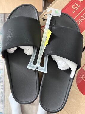 all in motion Black Slide Sandals